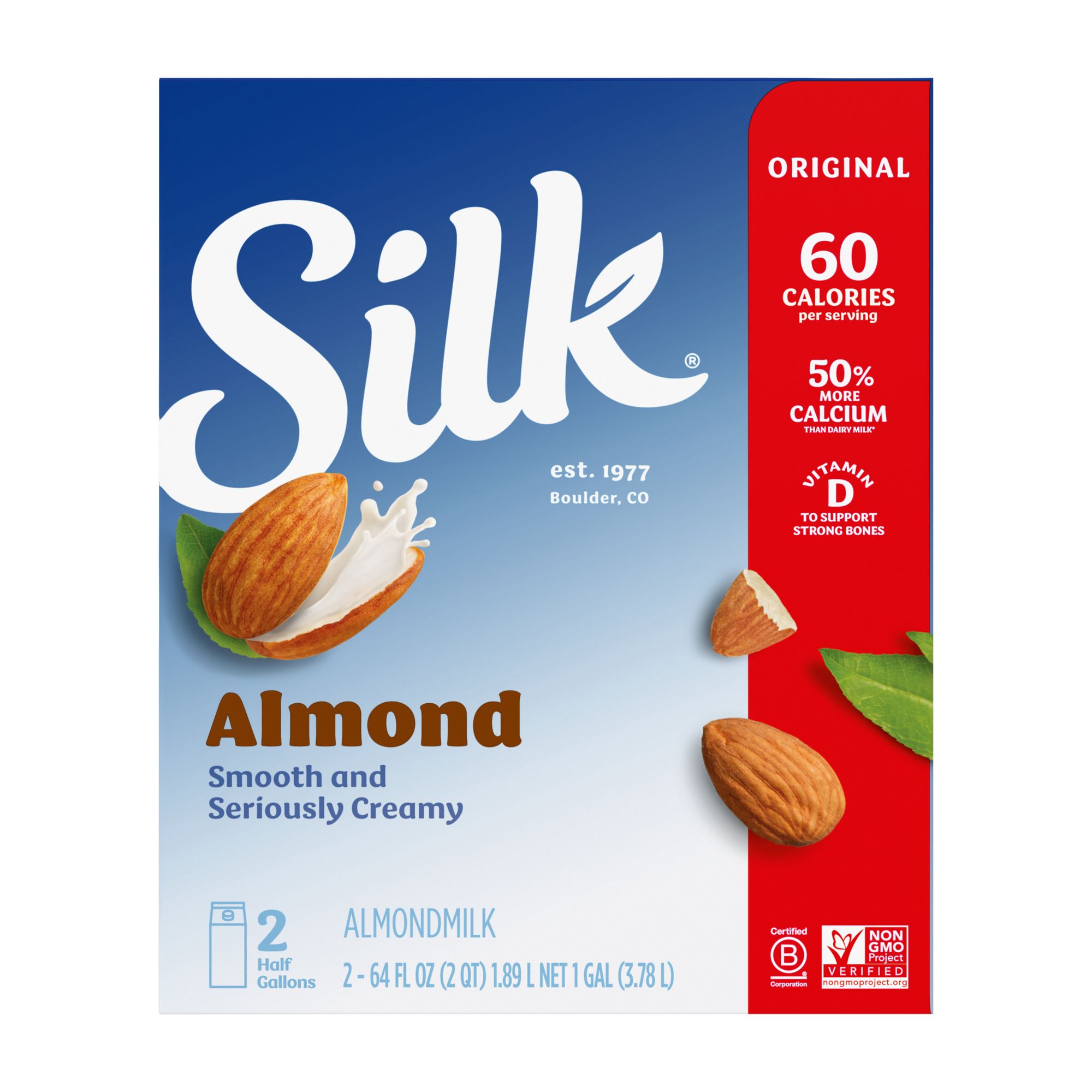 Silk Original Almond Milk, 2 pk./64 oz.