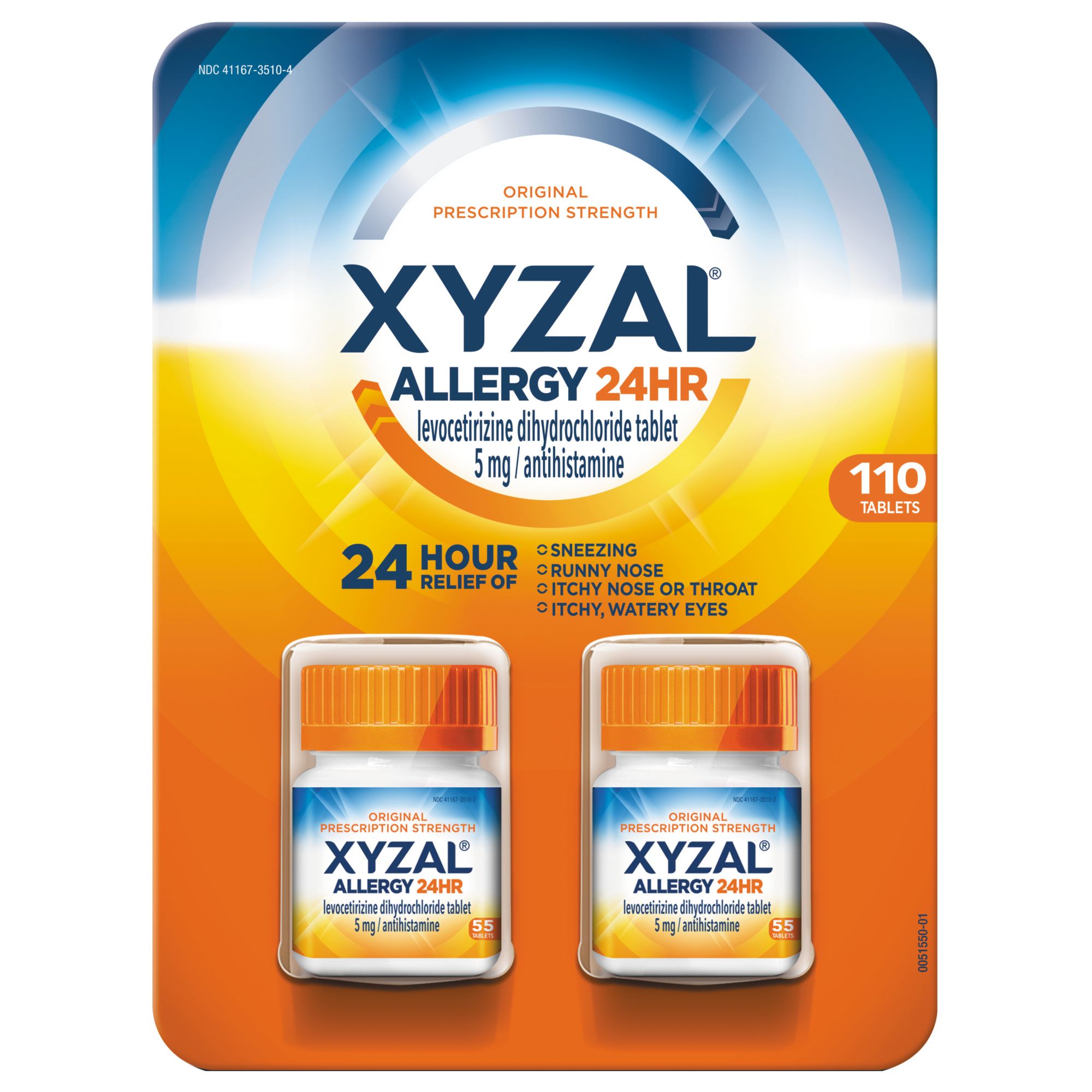 Xyzal Allergy 24 Hour Antihistamine 5 mg., 110 ct.