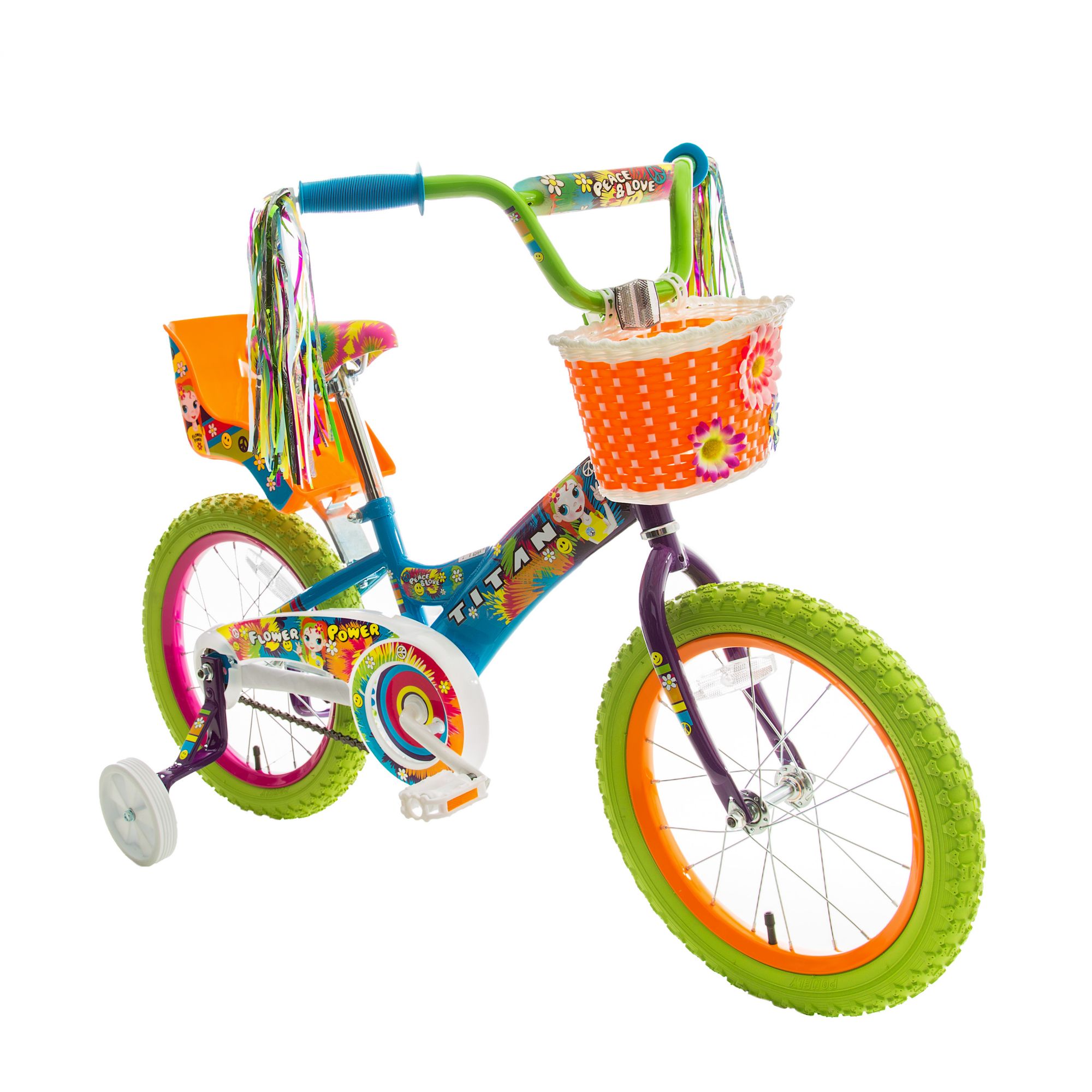 Titan Girls' 16&quot; BMX Bike - Flower Power