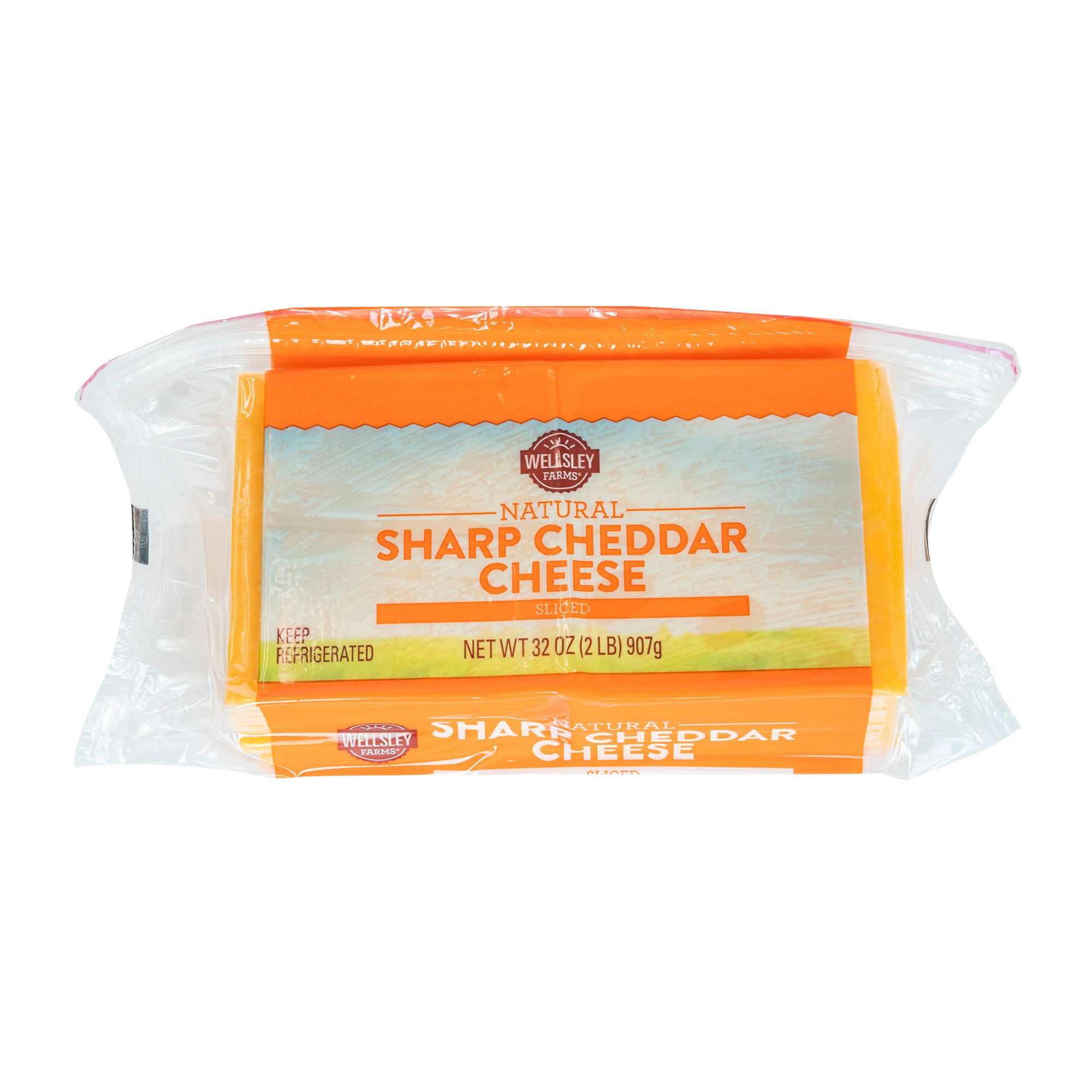 Wellsley Farms Sliced Sharp Cheddar Cheese, 2 lbs.
