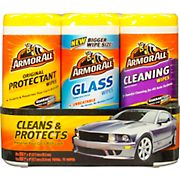 Armor All Original Protectant, Cleaning & Glass Wipes Triple Pack, 3 pk./25 ct.