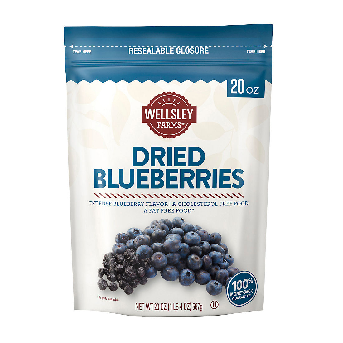 Wellsley Farms Dried Blueberries 20 Oz Bjs Wholesale Club - hover to zoom