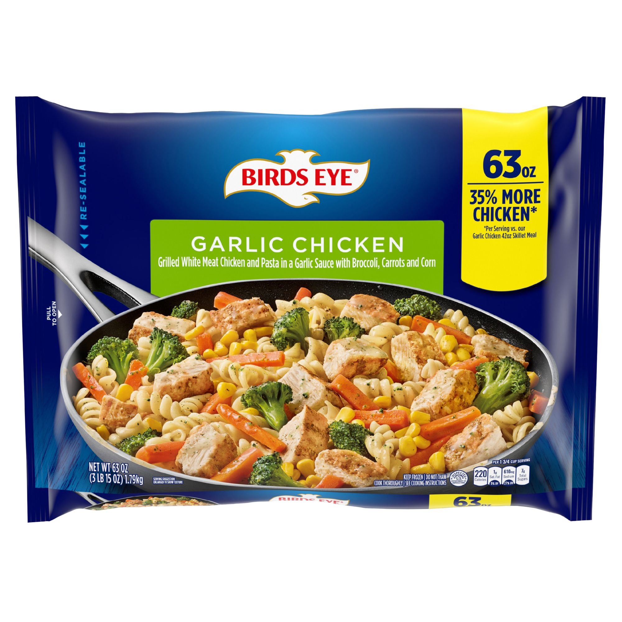 Birds Eye Garlic Chicken, Mixed Vegetables, and Pasta, 63 oz.