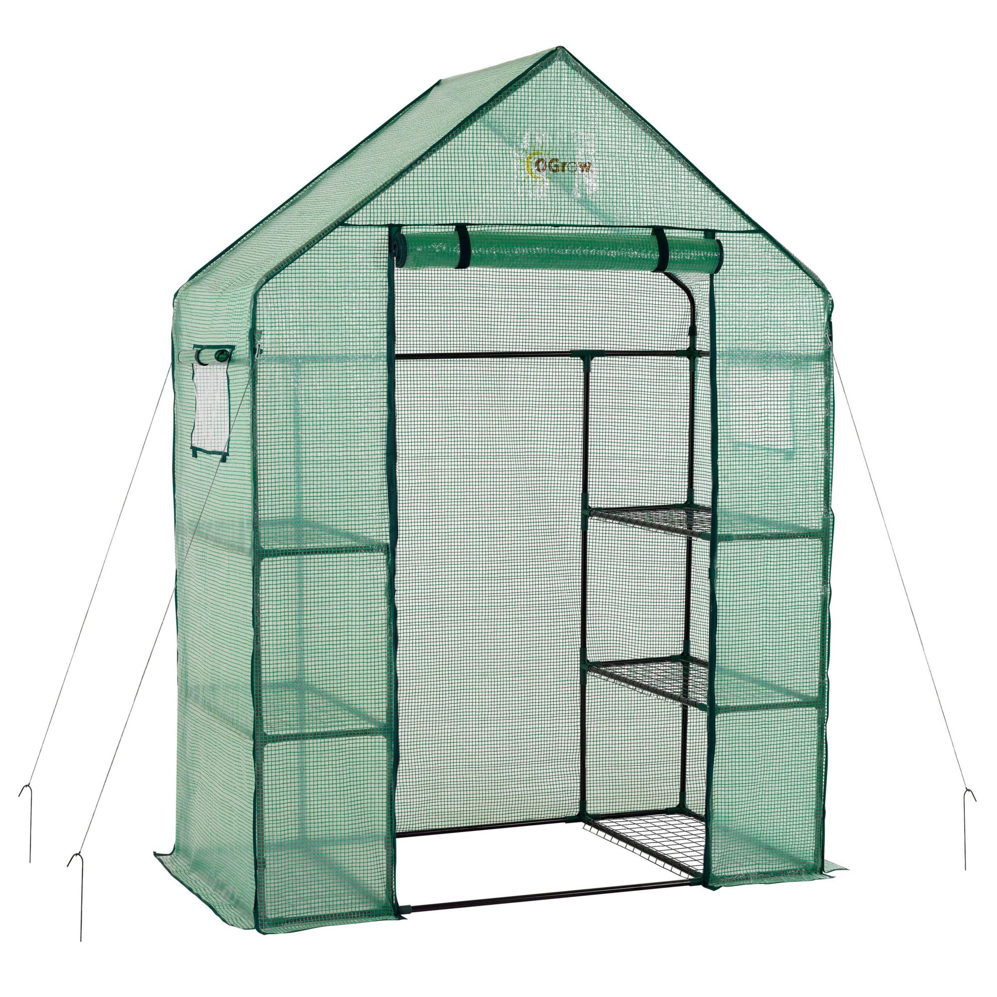 Ogrow Deluxe Walk-in 3-Tier 6-Shelf Portable Greenhouse