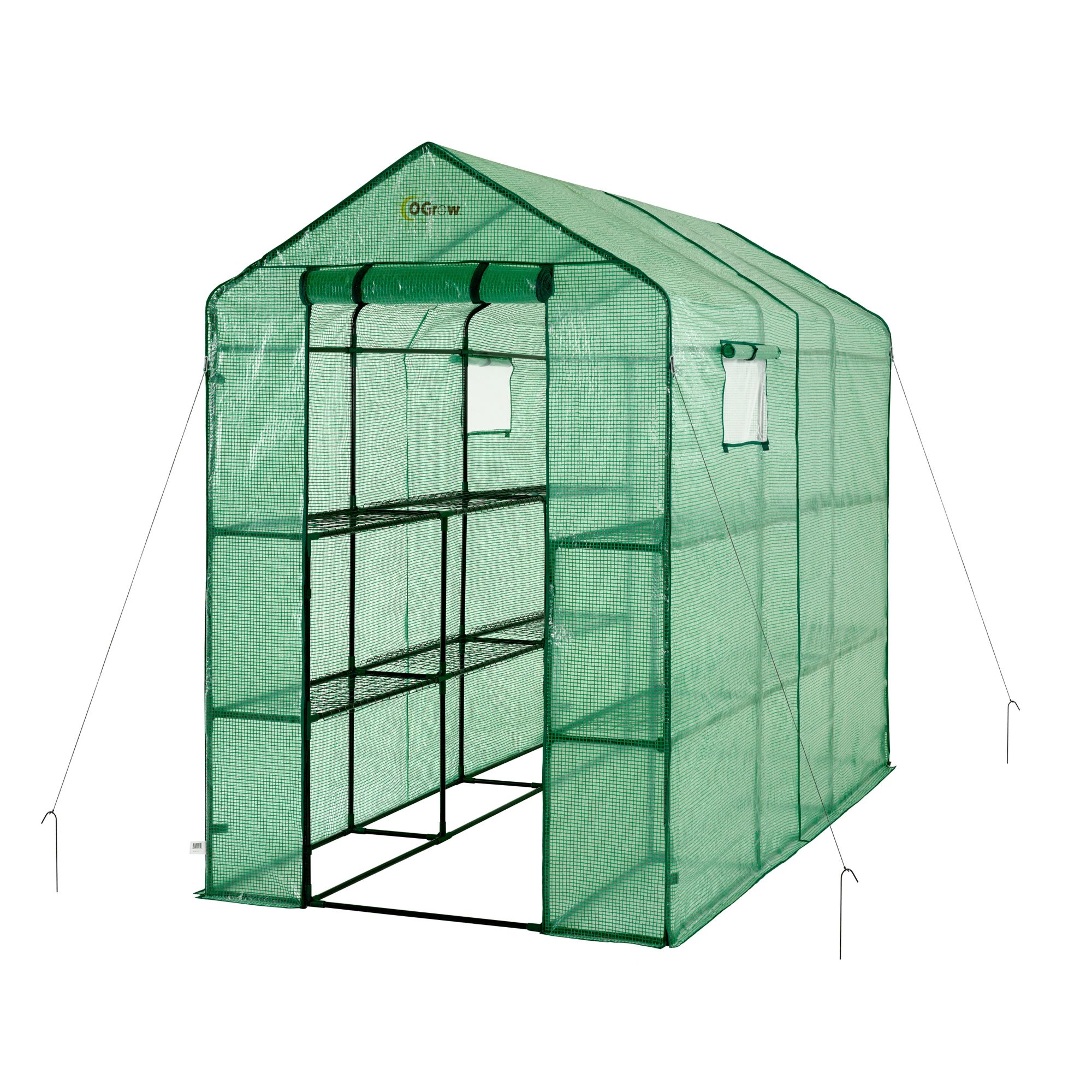 Ogrow Heavy-Duty 2-Tier 12-Shelf Portable Lawn and Garden Greenhouse