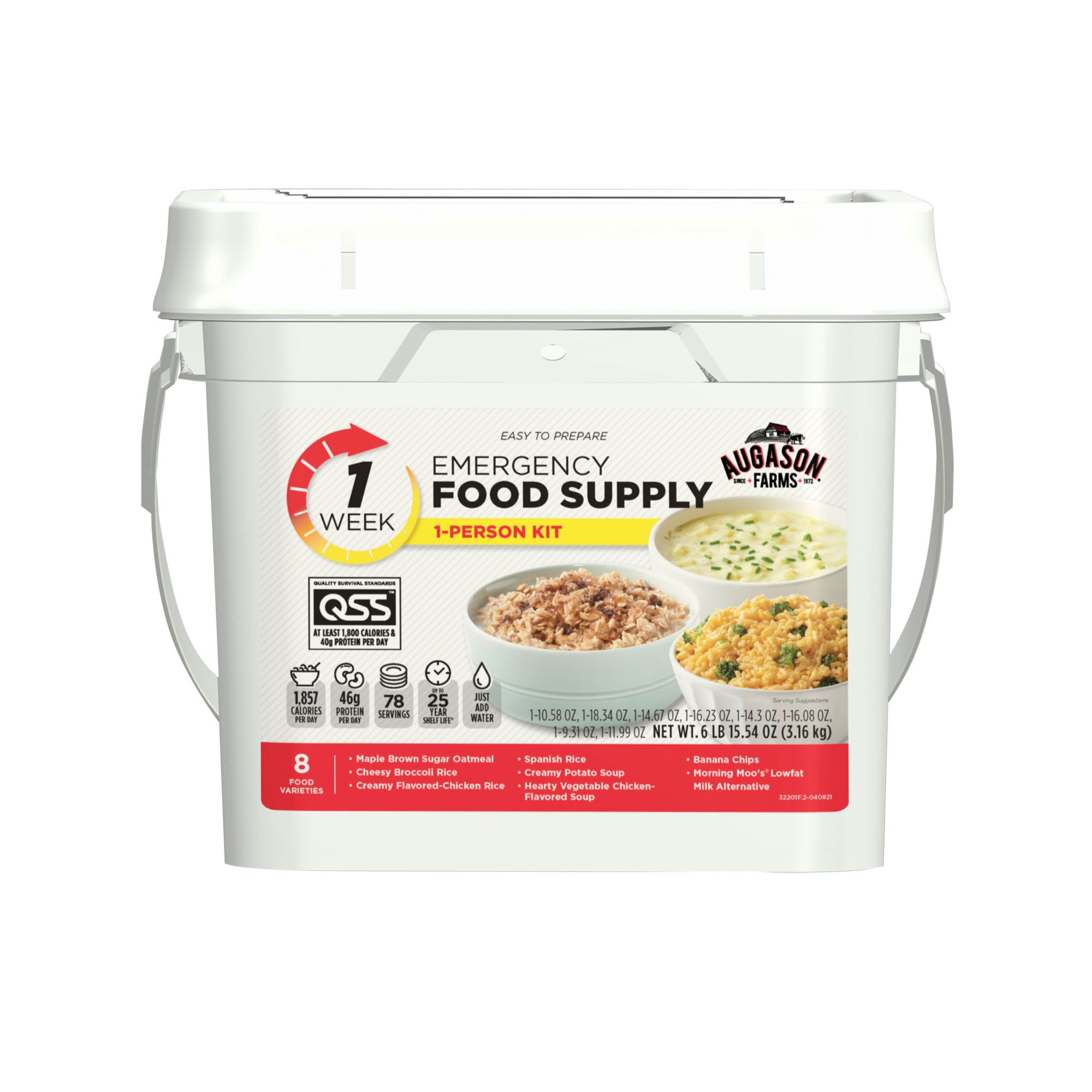 Augason Farms Emergency Food Supply Kit, 1 Week, 1 Person