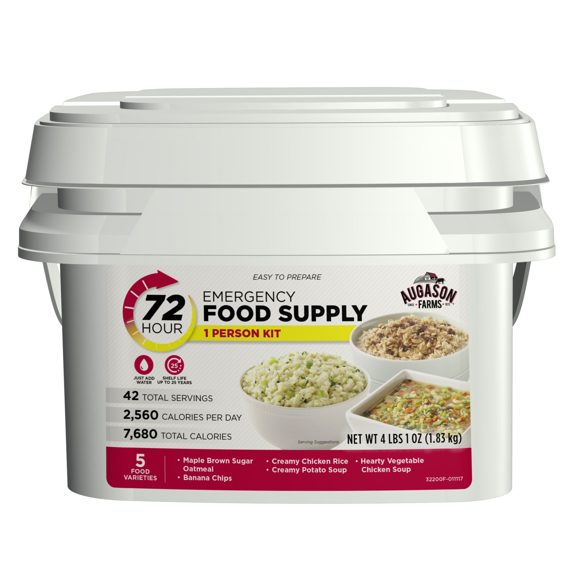 Augason Farms Emergency Food Supply Kit, 72 Hours, 1 Person