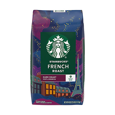 Starbucks Whole Bean French Roast Coffee 2 5 Lbs Bjs Wholesale