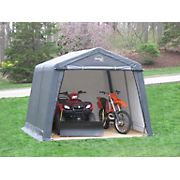 Shelter-It 10' x 10' Steel/Fabric Instant Garage - Gray/White
