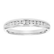 Amairah .25 ct. t.w. Diamond Comfort Fit Band in 14k White Gold, Size 5