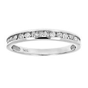 Amairah .25 ct. t.w. Diamond Comfort Fit Band in 14k White Gold, Size 8