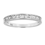 Amairah .50 ct. t.w. Diamond Comfort Fit Band in 14k White Gold, Size 6