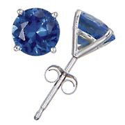 Amairah 1.80 ct. t.w. Created Blue Sapphire Round Cut Earrings in 14k White Gold