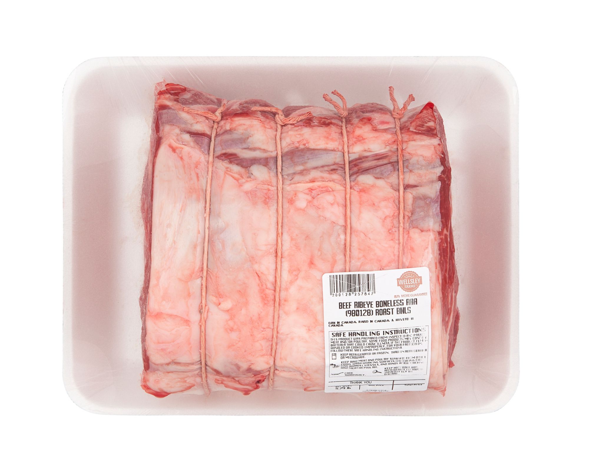 Wellsley Farms Boneless Beef Ribeye Roast,  3.75-10 lb.