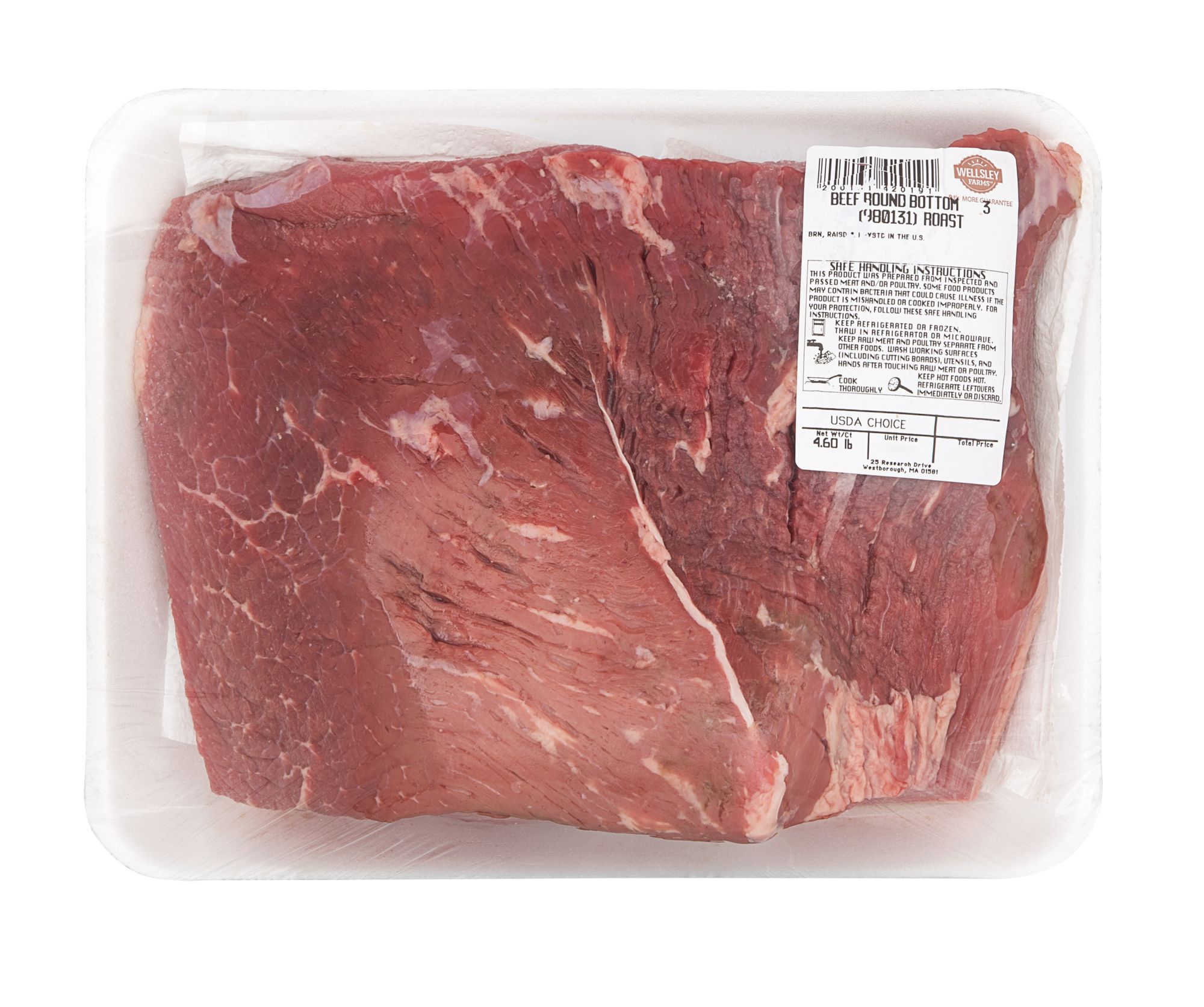 Wellsley Farms USDA Choice Beef Bottom Round Roast,  4-4.5