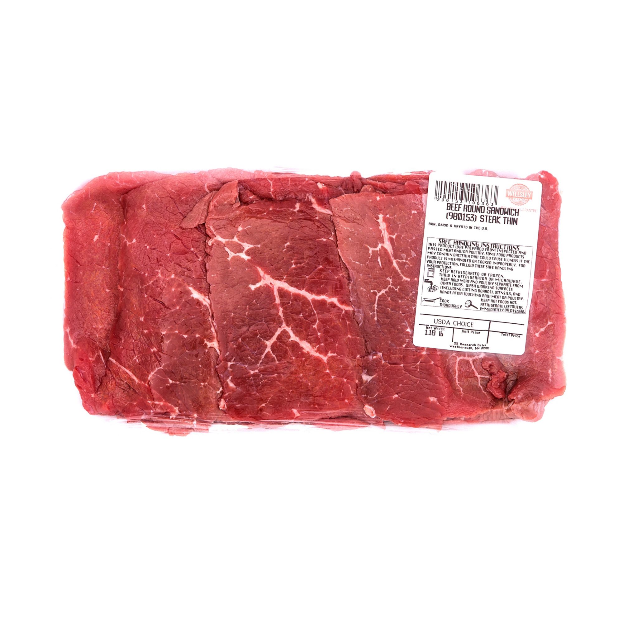 Wellsley Farms Thin Cut Sandwich Steak,  2-2.5 lb