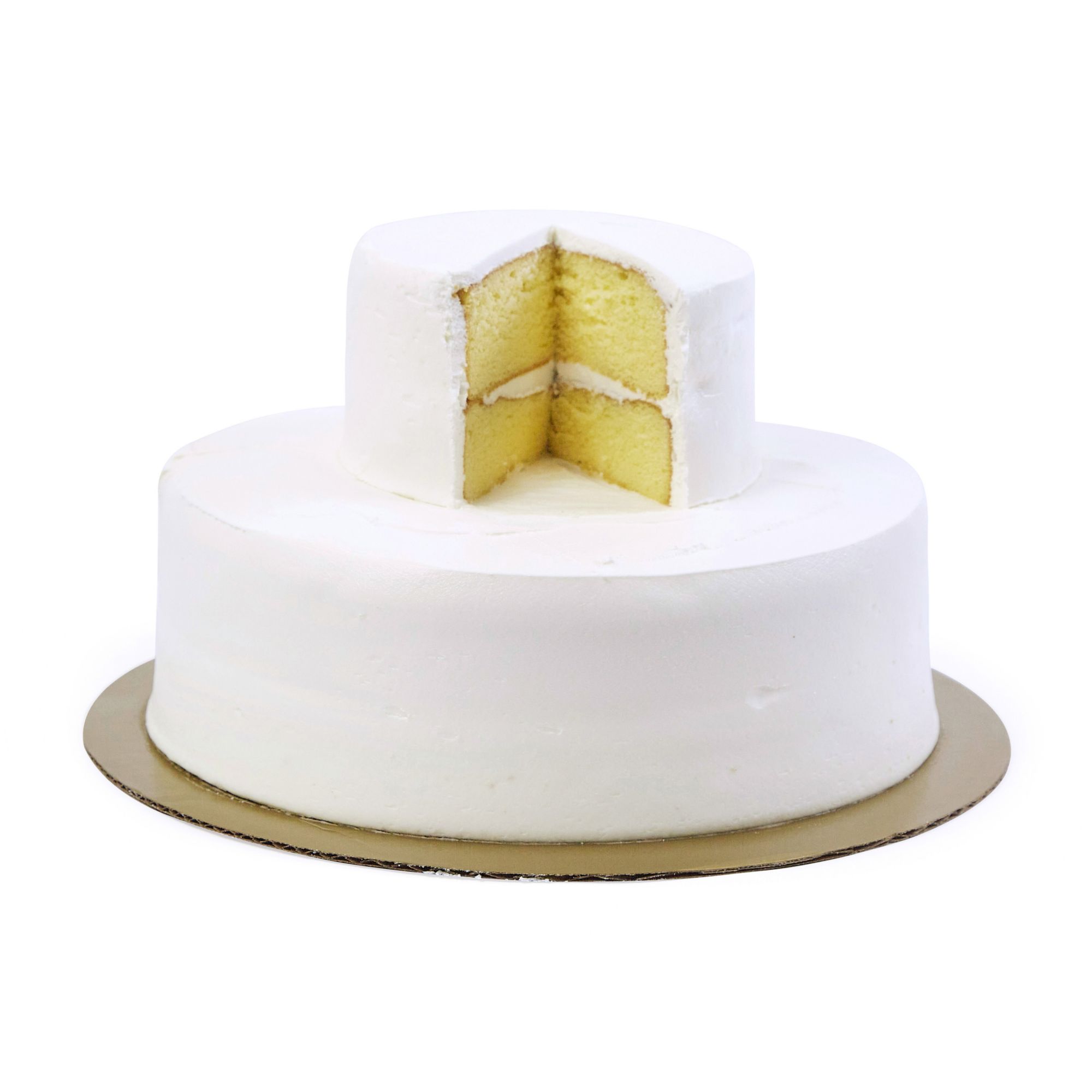 Wellsley Farms Two-Tiered Round Gold Cake, Serves 30