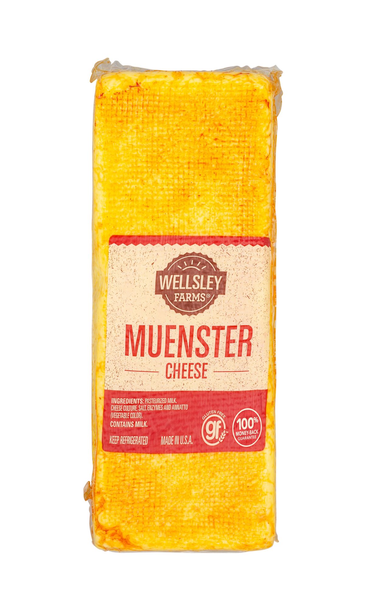 Wellsley Farms Muenster Cheese, 0.75-1.5 lbs. Standard Cut, PS