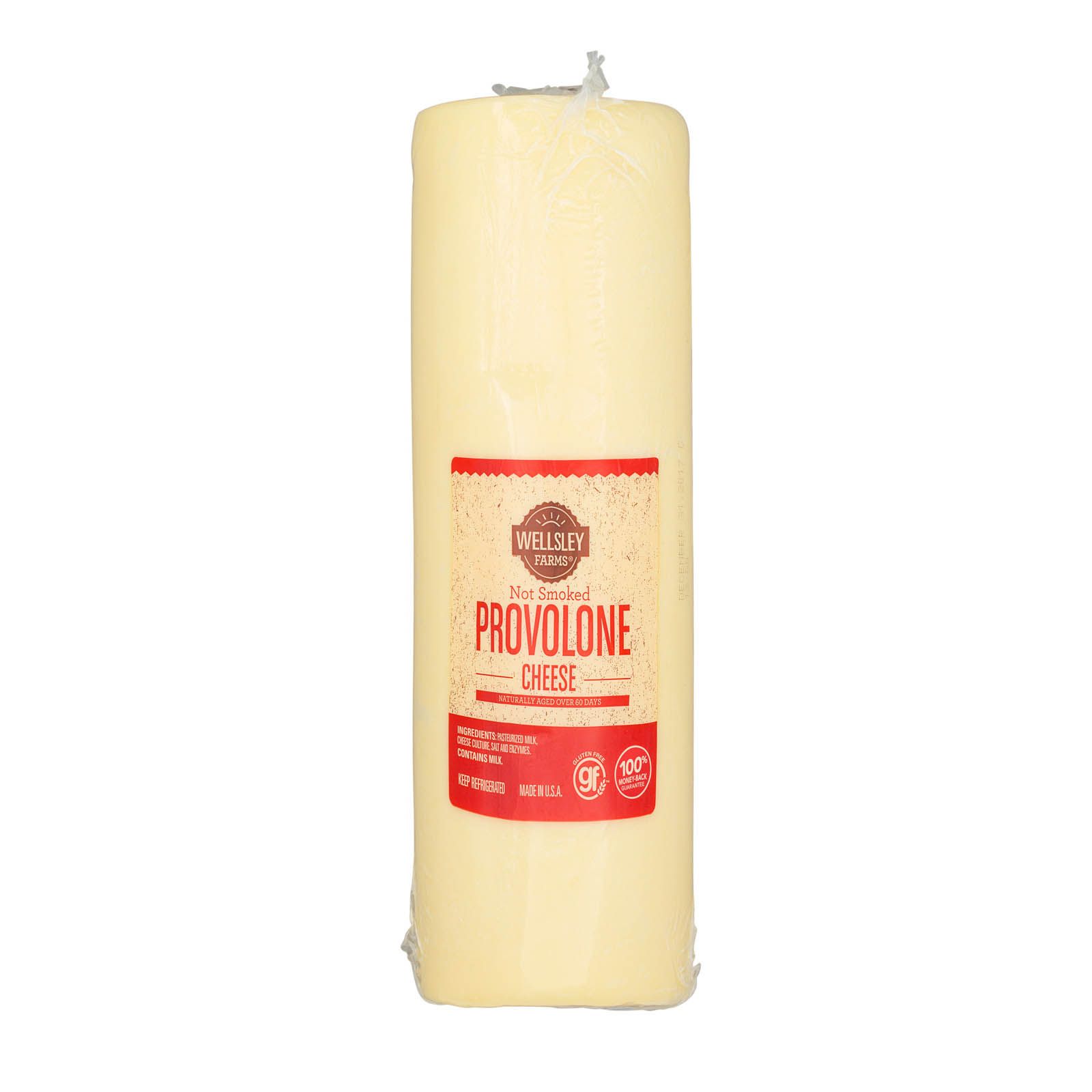 Wellsley Farms Provolone Cheese, 0.75-1.5 lbs. Standard Cut, PS