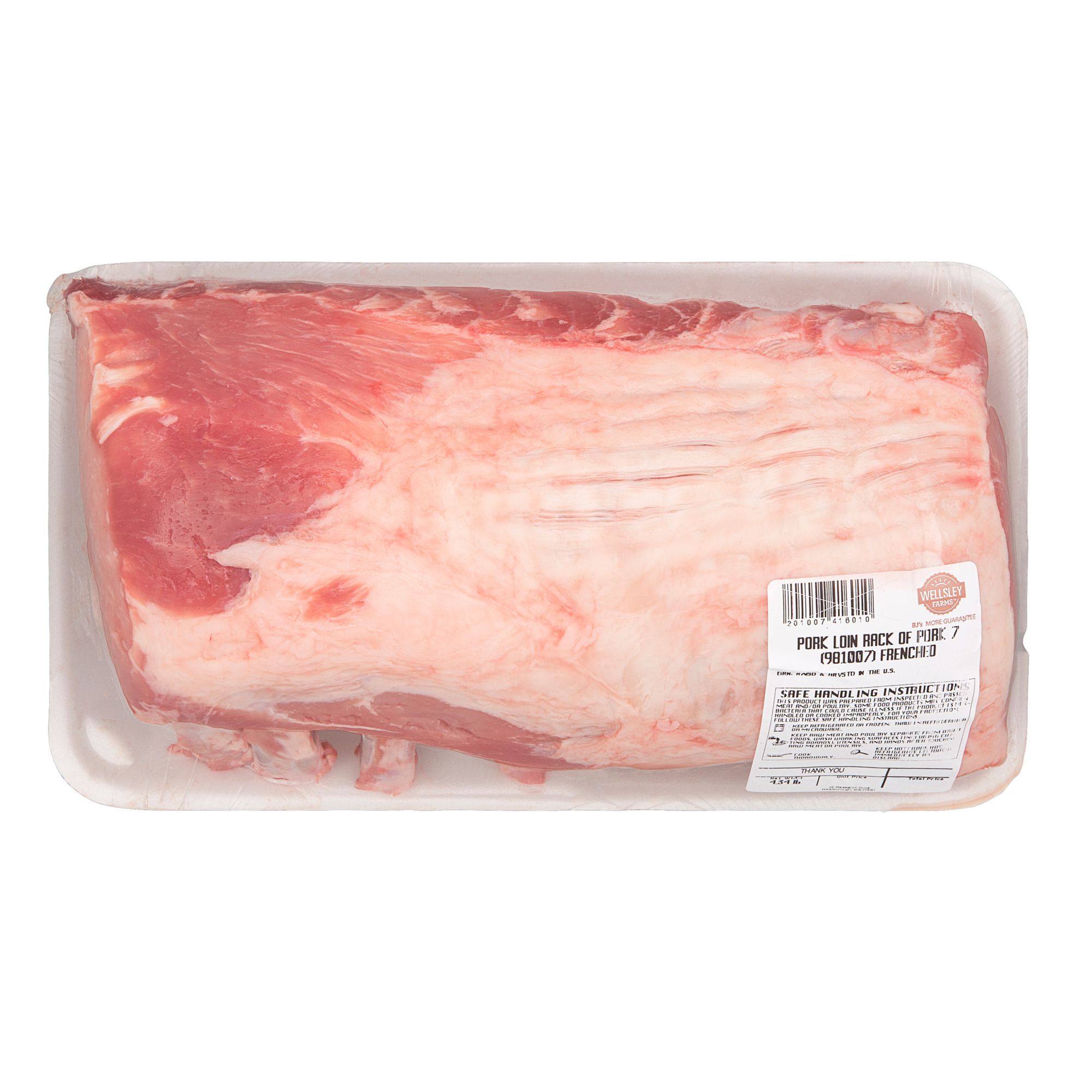 Wellsley Farms Frenched Fresh Pork Loin Rack,  5-5.5 lb