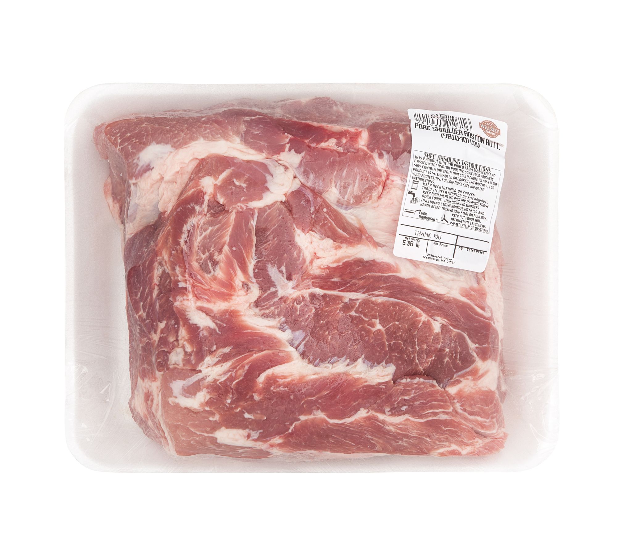 Wellsley Farms Whole Steak Ready Bone-In Pork Shoulder Butt 7.5-9 lbs.