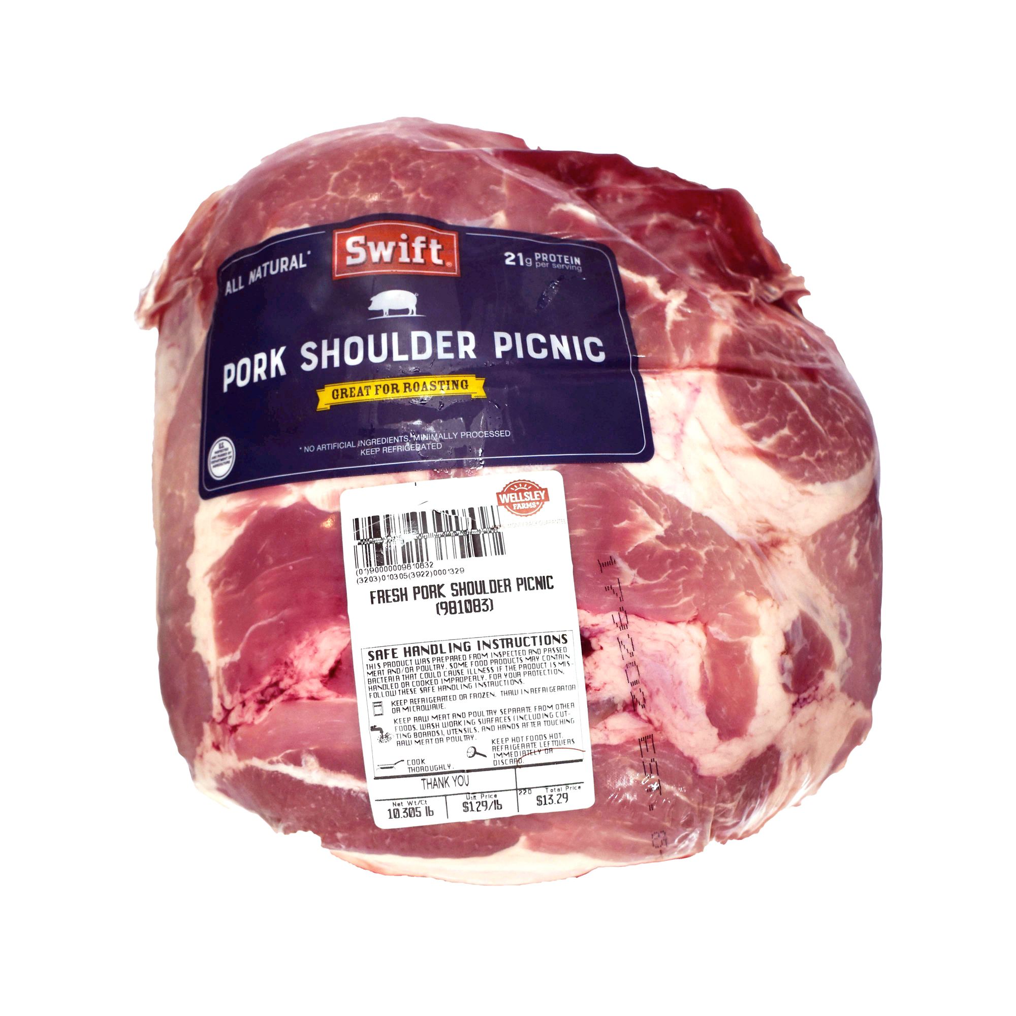 Wellsley Farms Whole Pork Picnic Smoker Trim,  9-12 lbs.