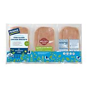 Wellsley Farms No Antibiotics Ever Thin-Sliced Boneless Skinless Chicken Breast, 3.5-5.5 lbs.