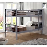 W. Trends Twin-Size Solid Wood Mission Bunk Bed
