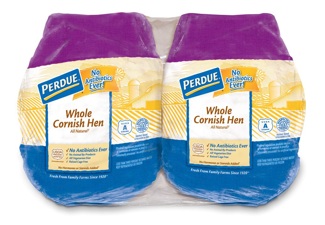 Perdue Whole Cornish Hen With Giblets Twin Pack,  3.25-5.5 lb