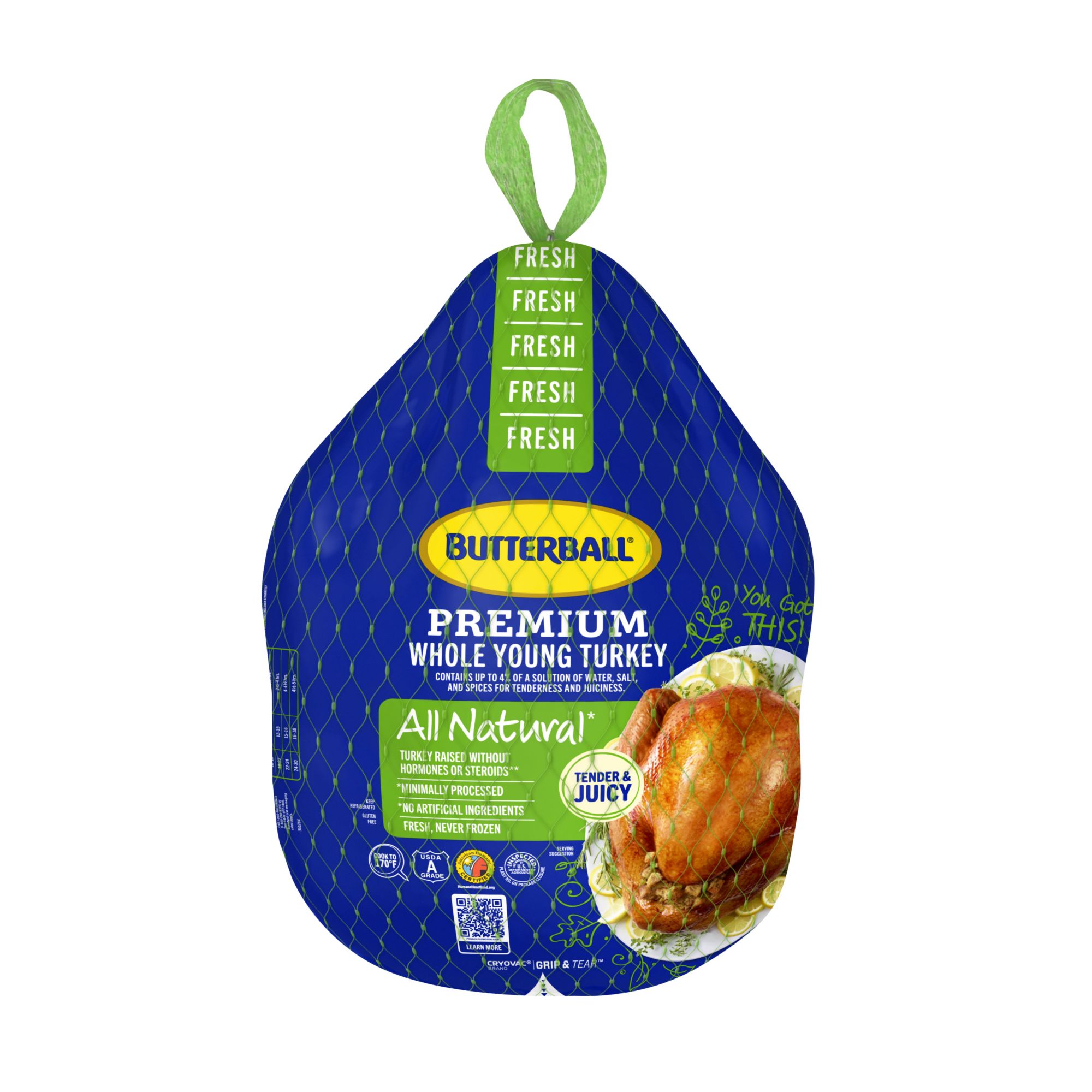 Butterball Premium Whole Fresh All Natural Young Turkey, 10-16 lbs. (Limit Of 2)