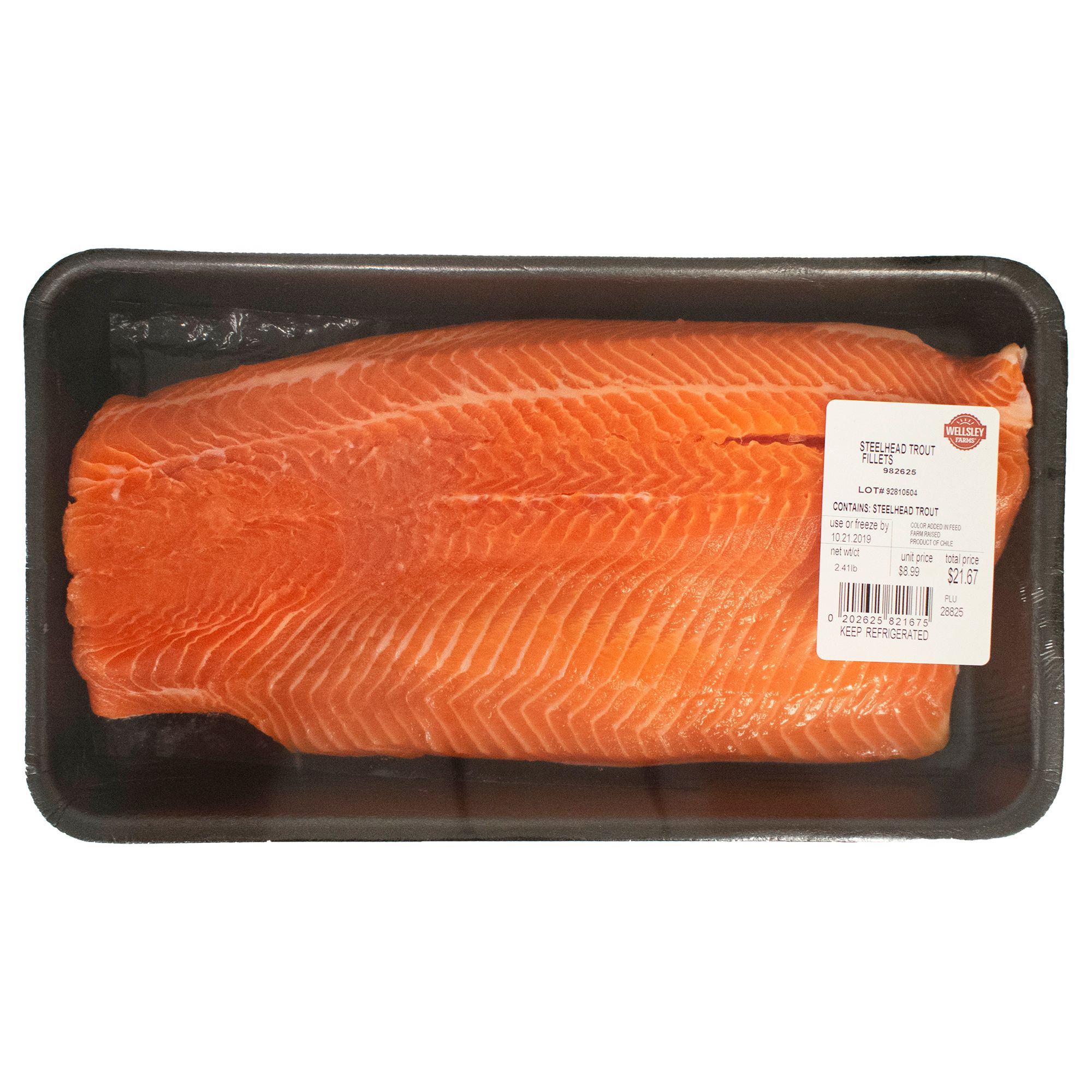 Wellsley Farms Skin On Fresh Steelhead Fillets, 2-3 lbs.