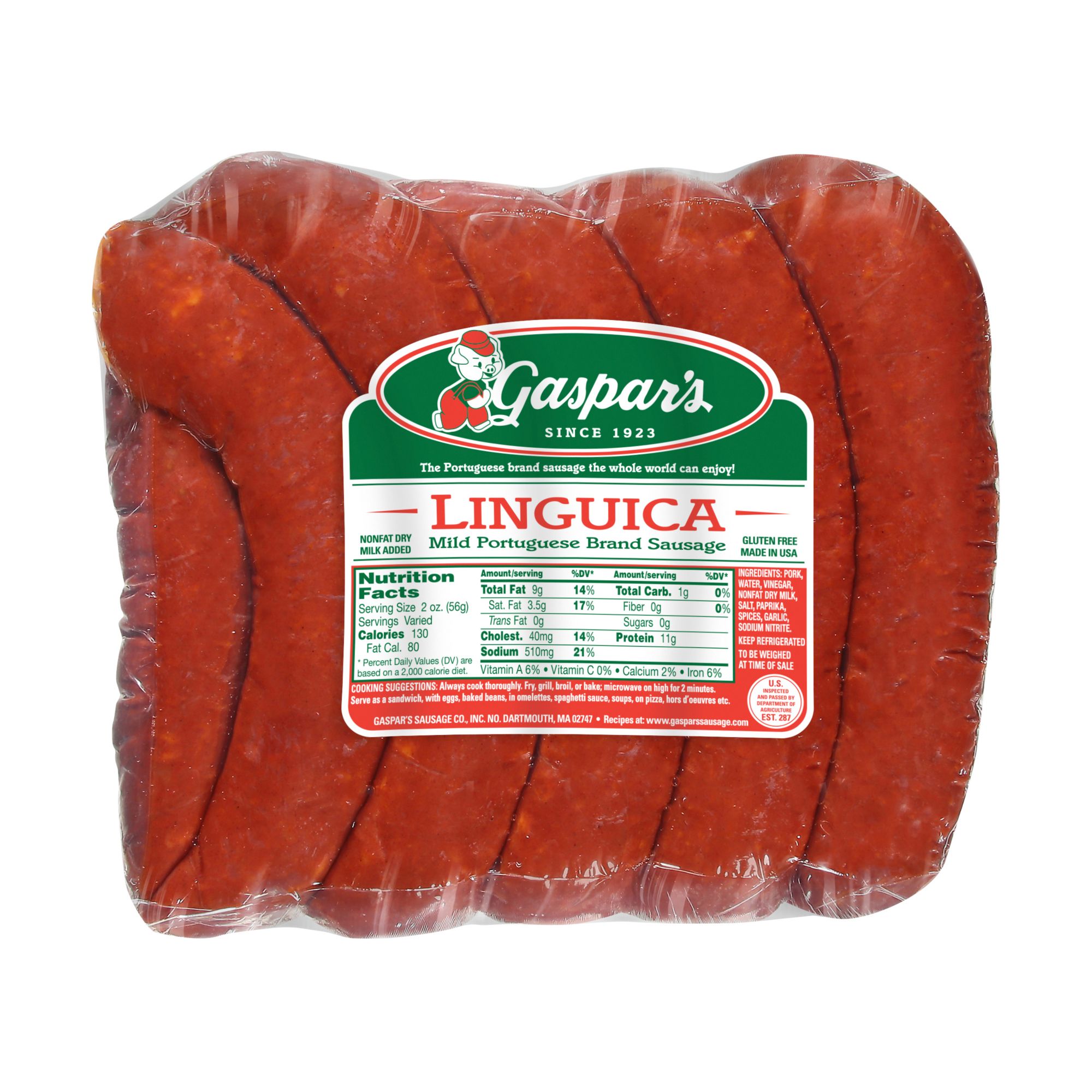 Gaspar's Linguica Family Pack, 2.5-3.5 lbs.