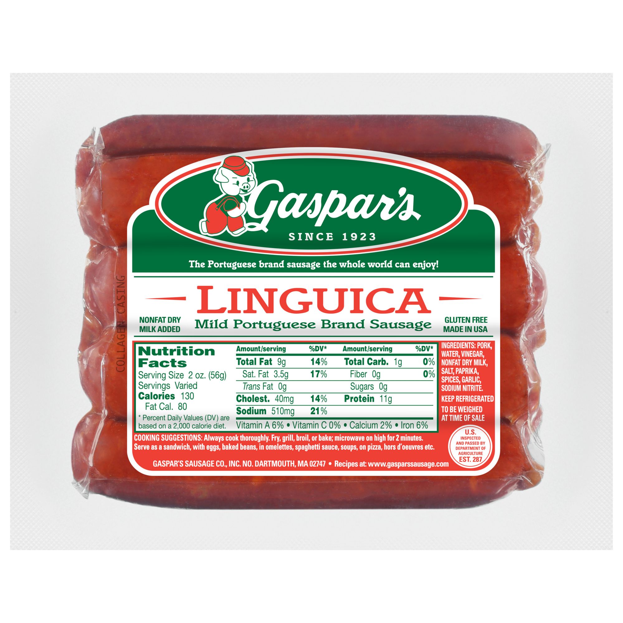 Gaspar's Linguica Franks, 1.5-2.5 lbs.