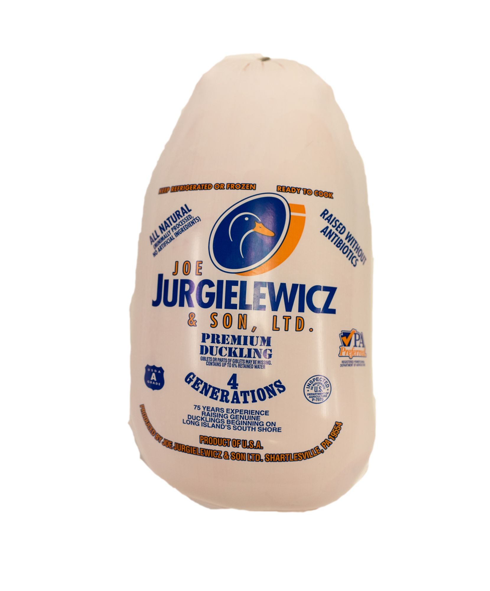 Jurgielewicz All Natural Fresh Ducks,  5.5-6.5 lbs.