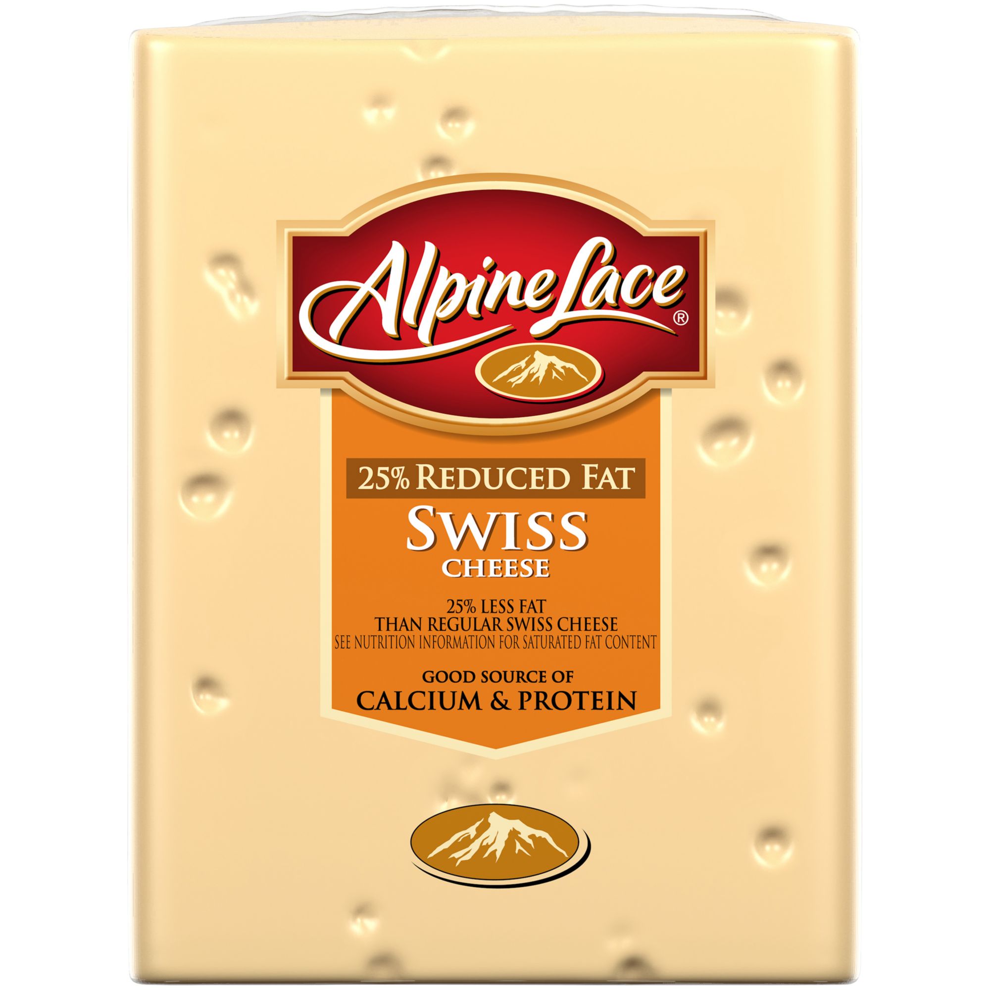 Alpine Lace 25% Reduced Fat Swiss Cheese, 0.75-1.5 lbs.