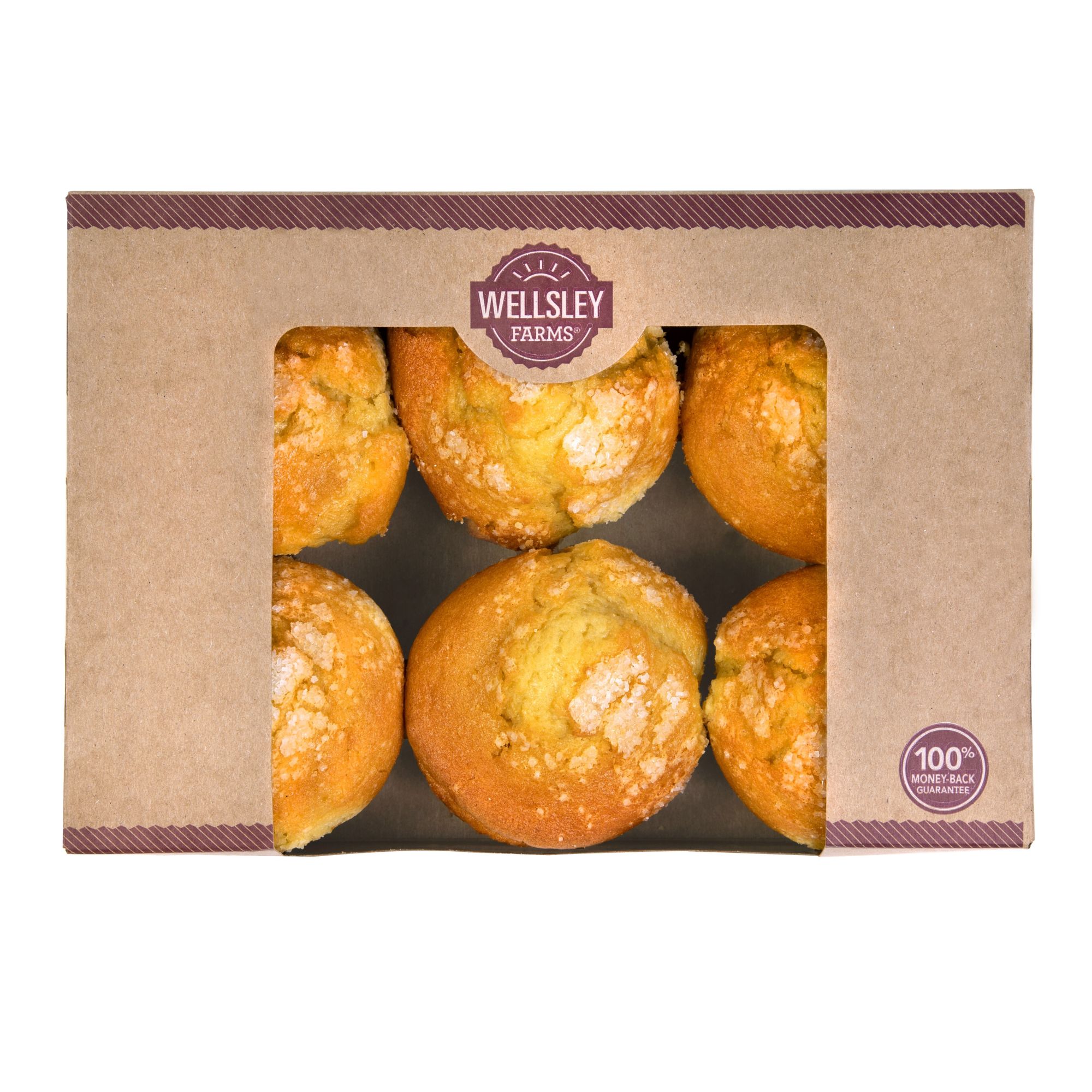 Wellsley Farms Lemon Flavored Muffins, 6 ct./6 oz.