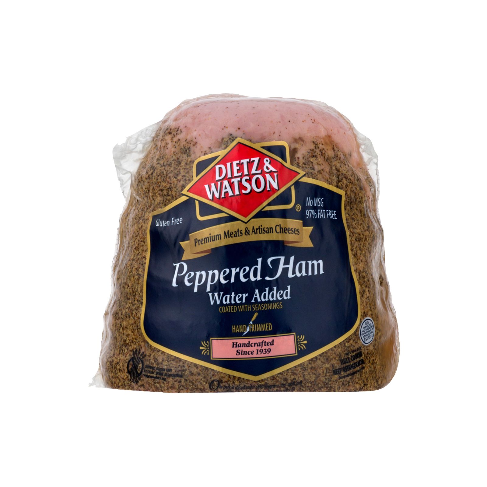 Cooked Peppered Ham, 0.75-1.5 lb Standard Cut