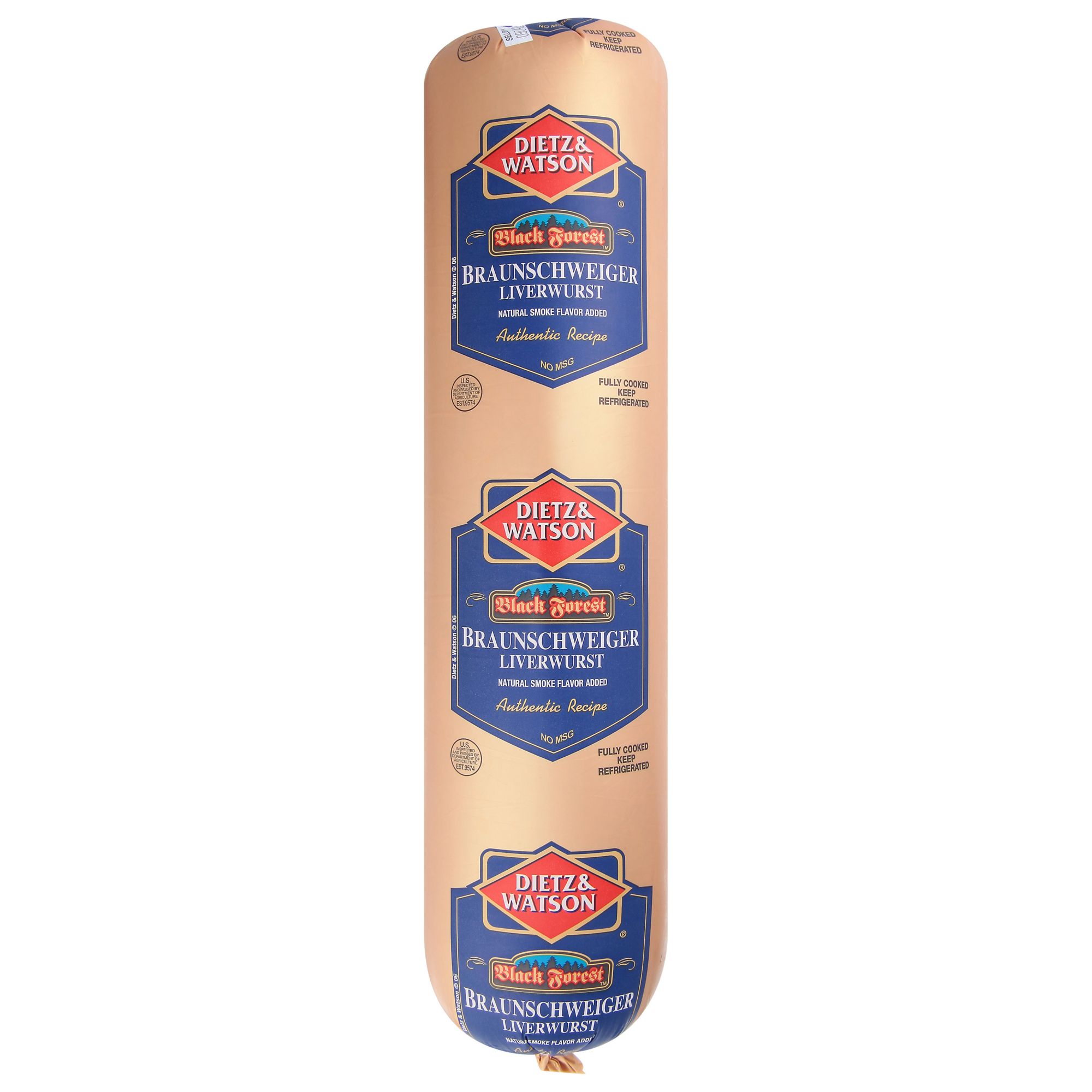 Braunschweiger Liverwurst, 0.75-1.5 lb Standard Cut