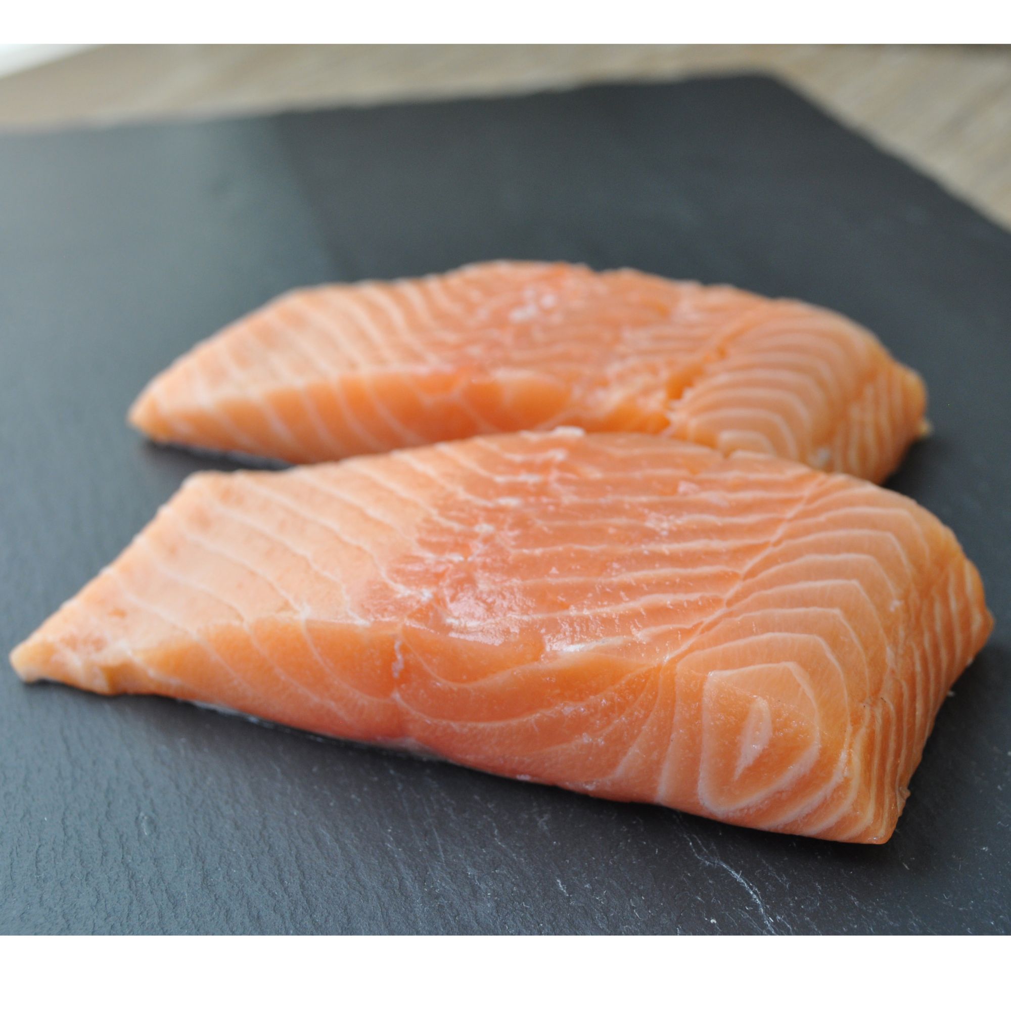 Wellsley Farms Skin On Salmon Portions,  1-2 lbs.