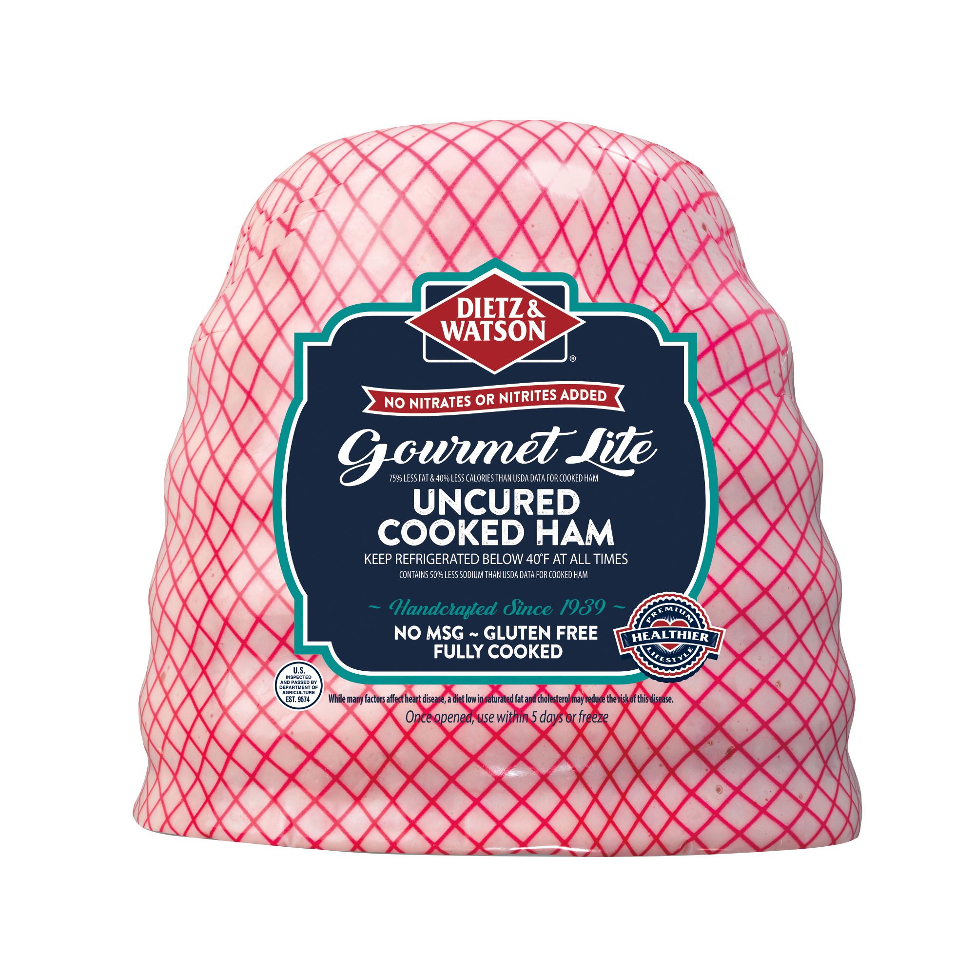 Gourmet Lite Cooked Ham, 0.75-1.5 lb Standard Cut