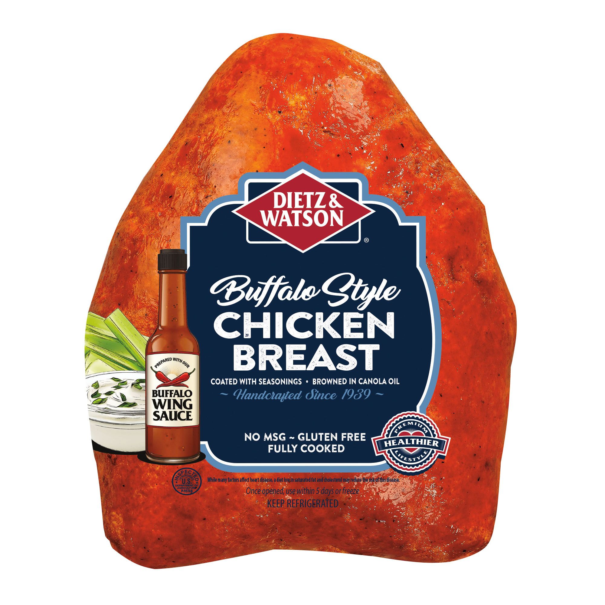 Buffalo-Style Chicken Breast, 0.75-1.5 lb Standard Cut