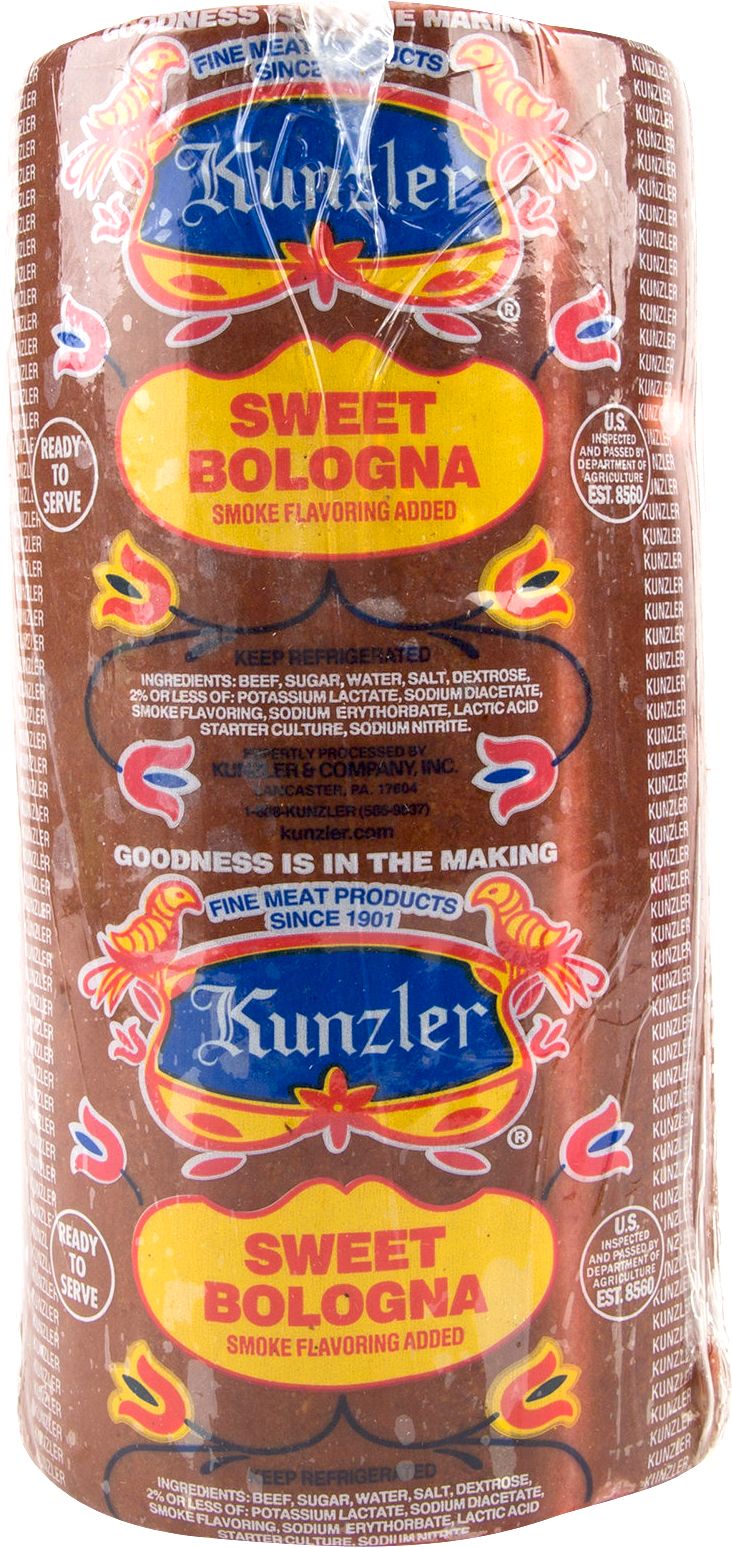 Kunzler Sweet Bologna, 0.75-1.5 lbs. Standard Cut