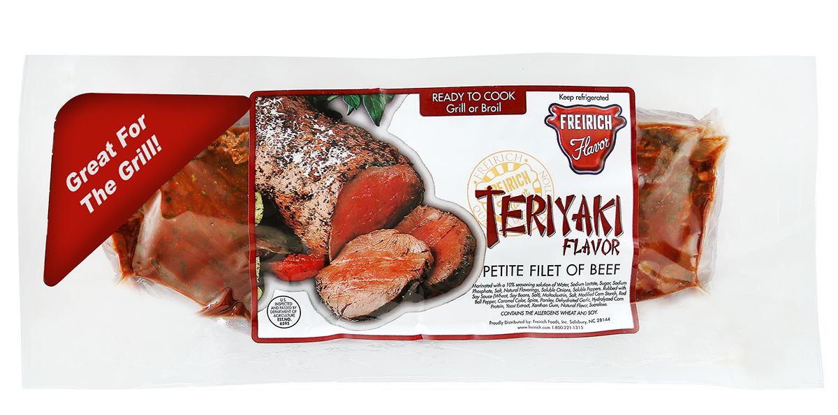 Freirich Teriyaki Seasoned Beef Petite Filet,  1.7-2.5 lb