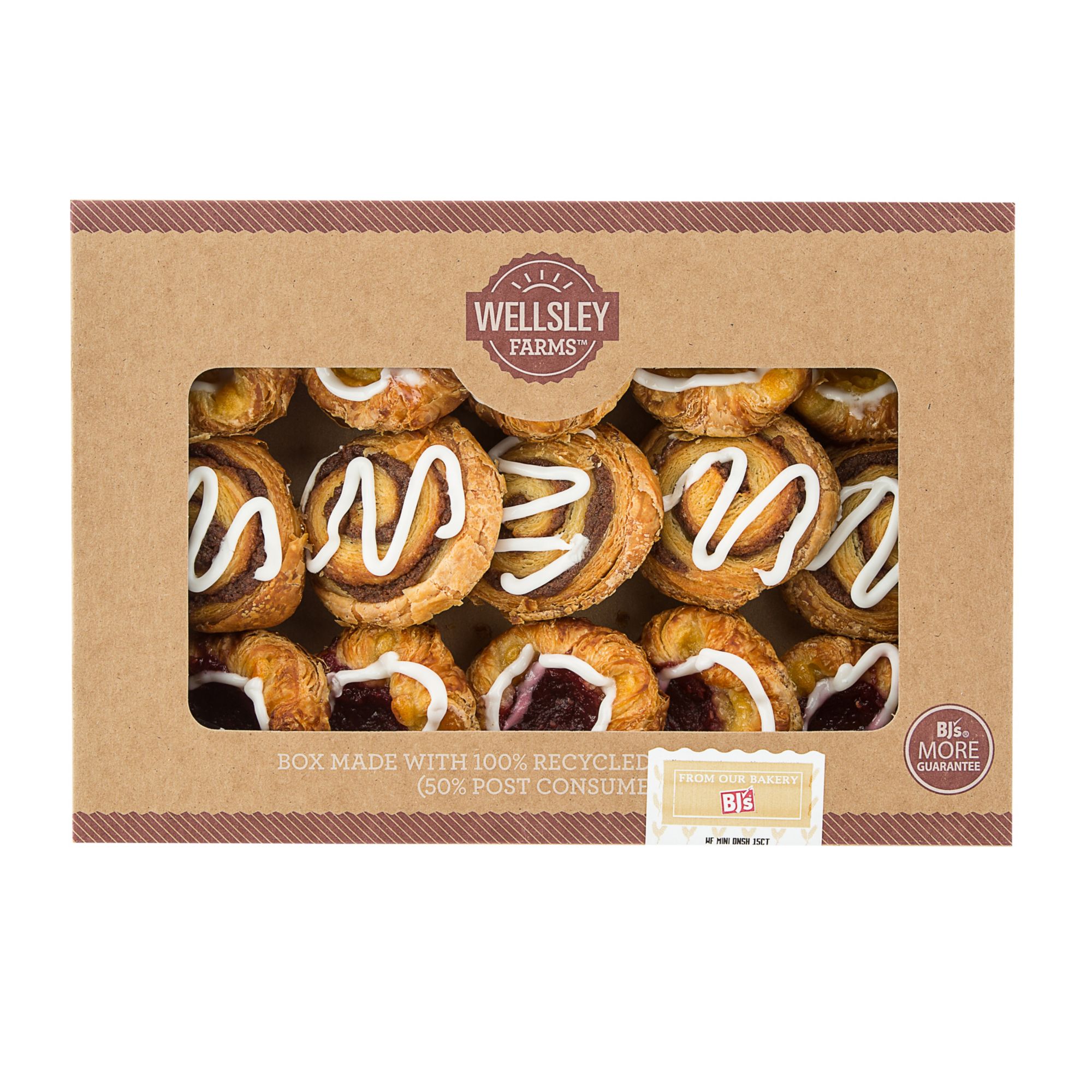 Wellsley Farms Mini Assorted Danish Pastry, 15 ct.