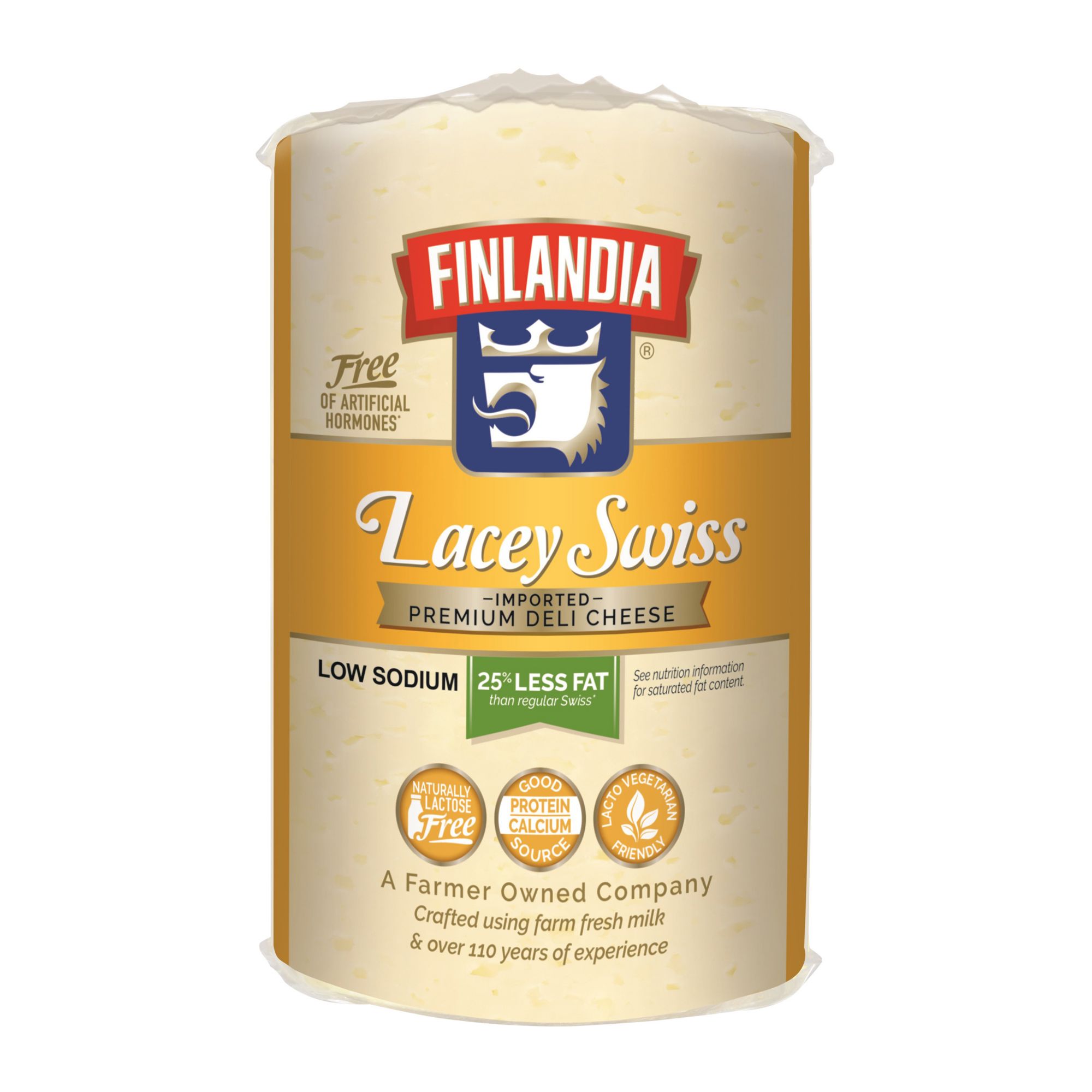 Finlandia Lacey Swiss Cheese, 0.75-1.5 lb Standard Cut