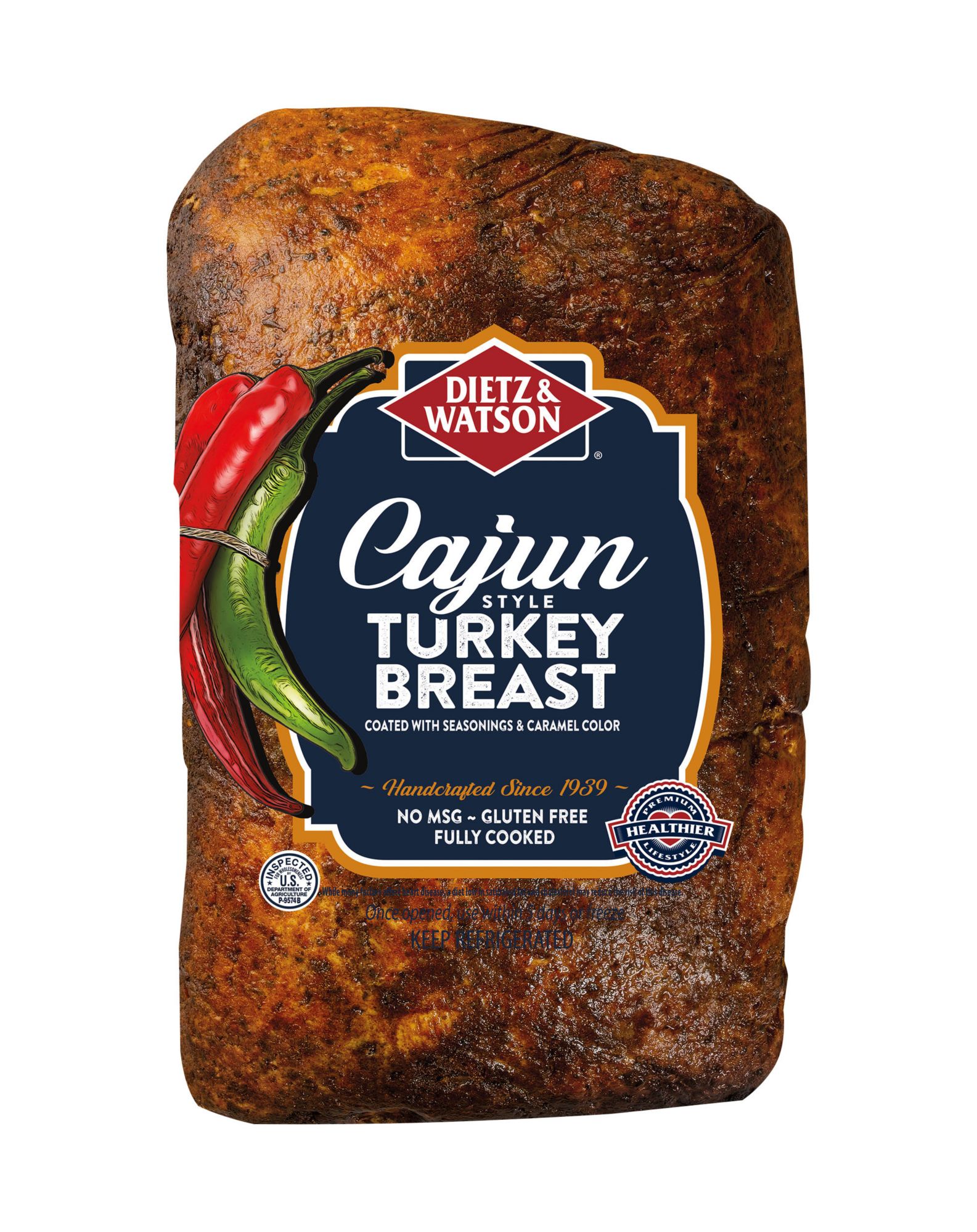 Dietz and Watson Cajun Style Turkey Breast, 0.75-1.5 lb Standard Cut