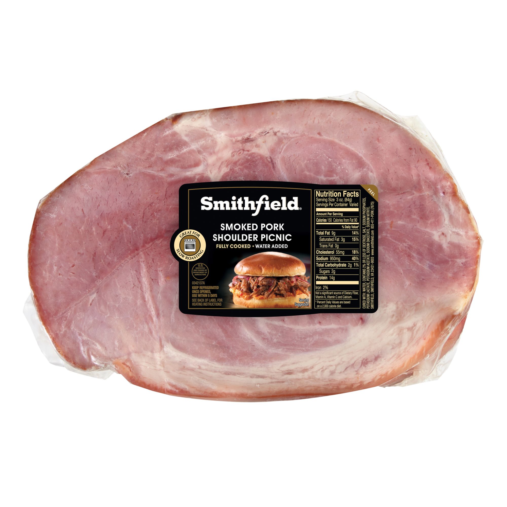 Smithfield Bone-In Smoked Picnic Half, 5.5-6.5 lbs.