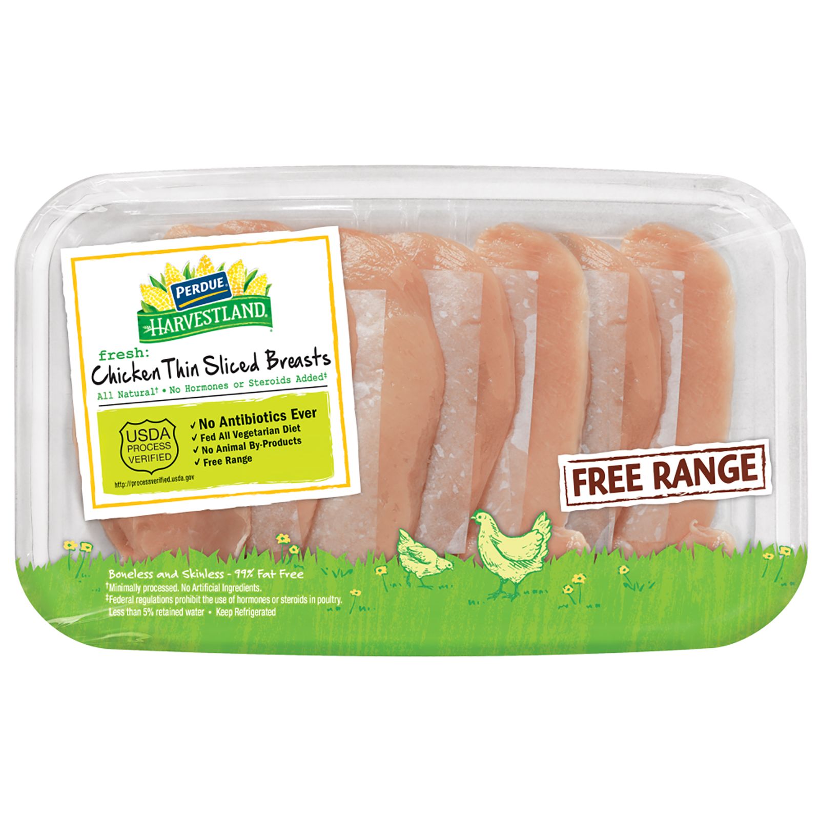 Perdue Harvestland Thin Sliced Chicken Breasts,  1.75-3lbs.