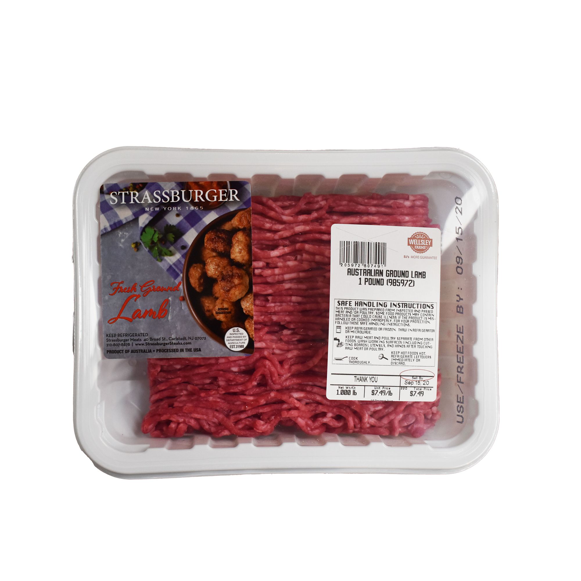 Australian Ground Lamb, 1.1 lb.