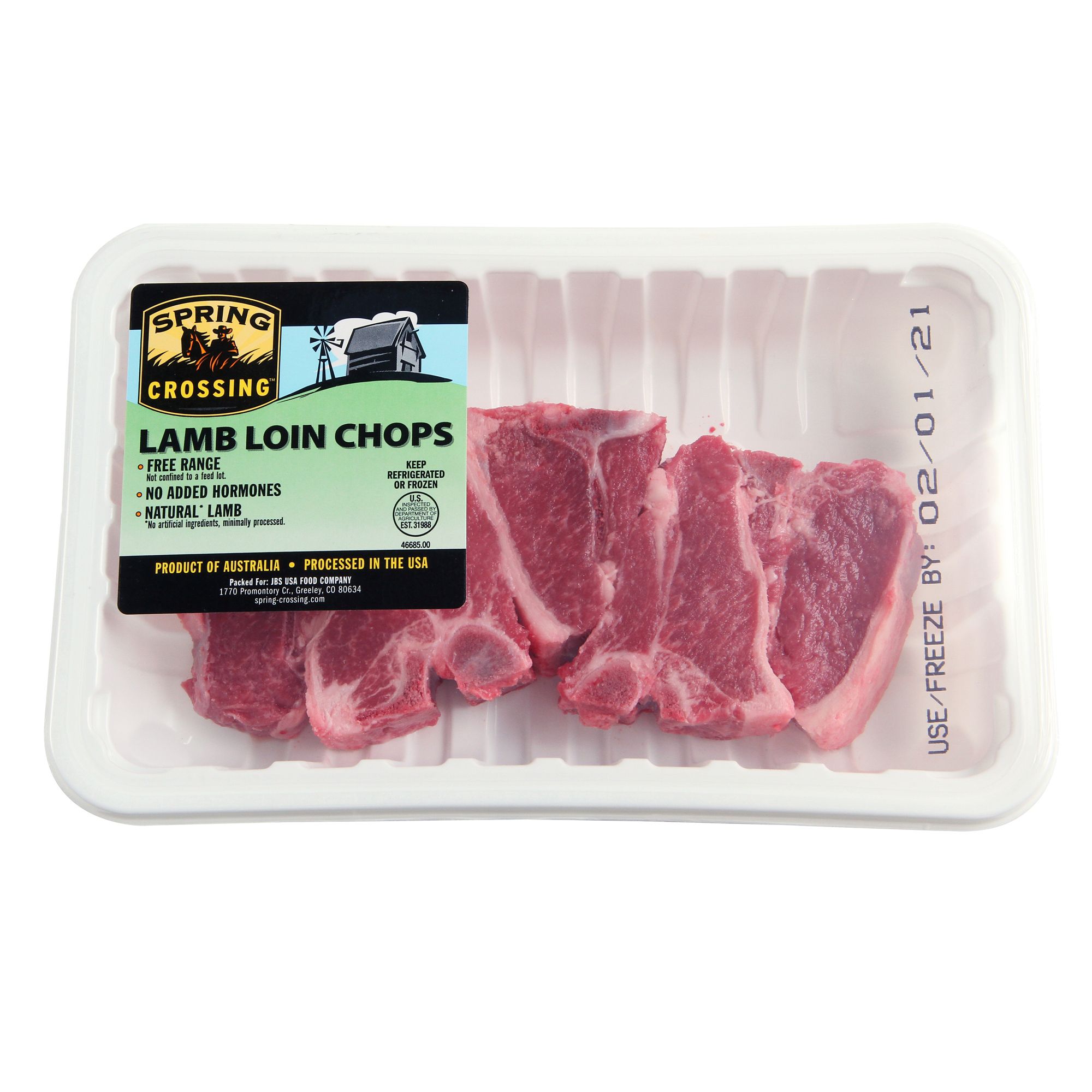 Australian Shoulder Lamb Chops Bone-In Fresh - apx 3/4 lb